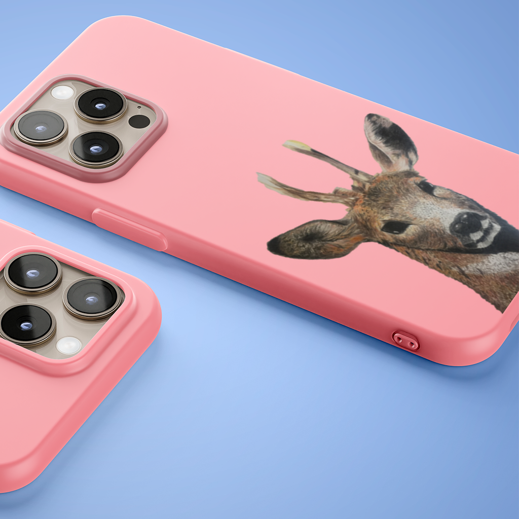 Deer colored pencil sketch iPhone 15 Pro Case