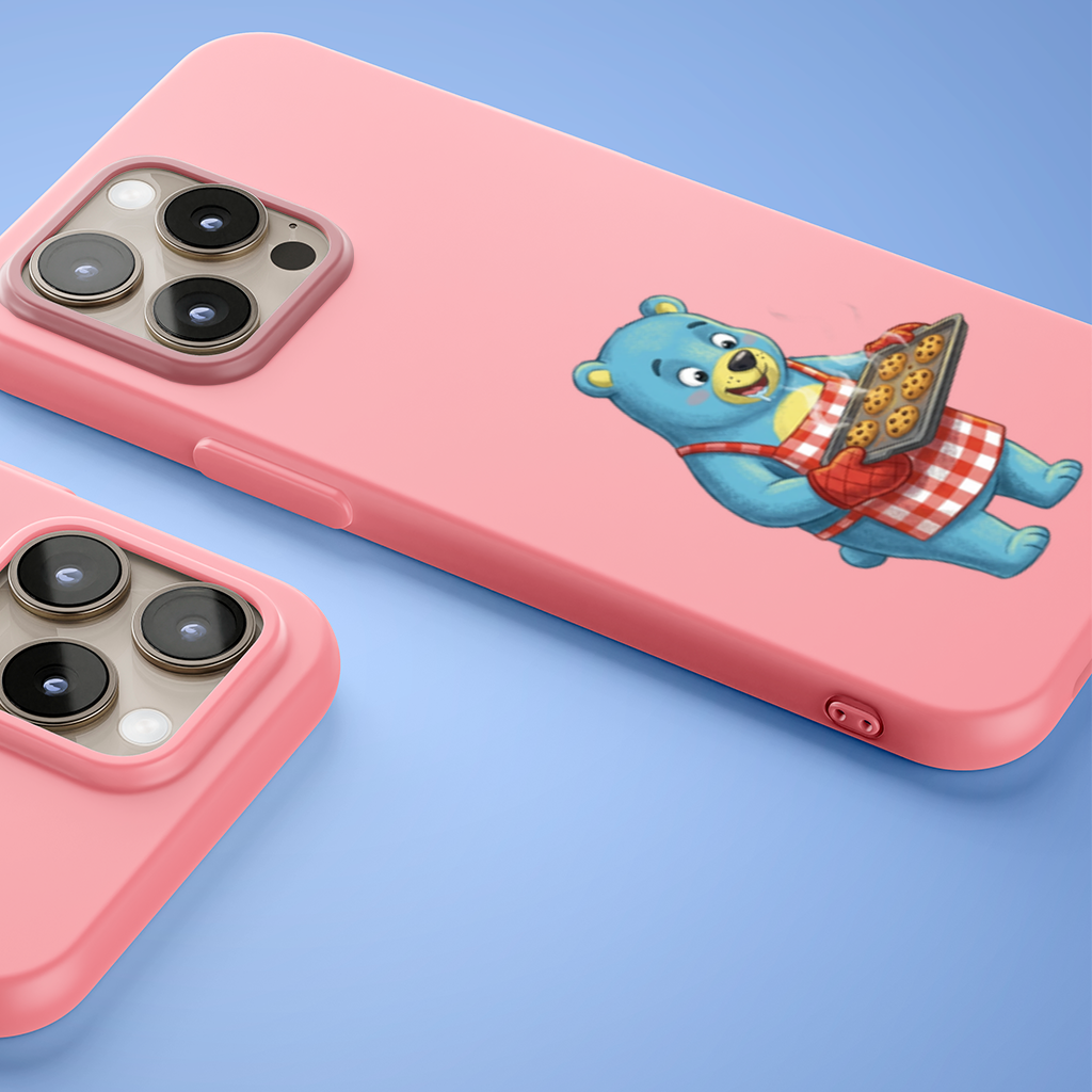 Blue Bear Pooli-Bakery-Cartoon character iPhone 15 Pro Case
