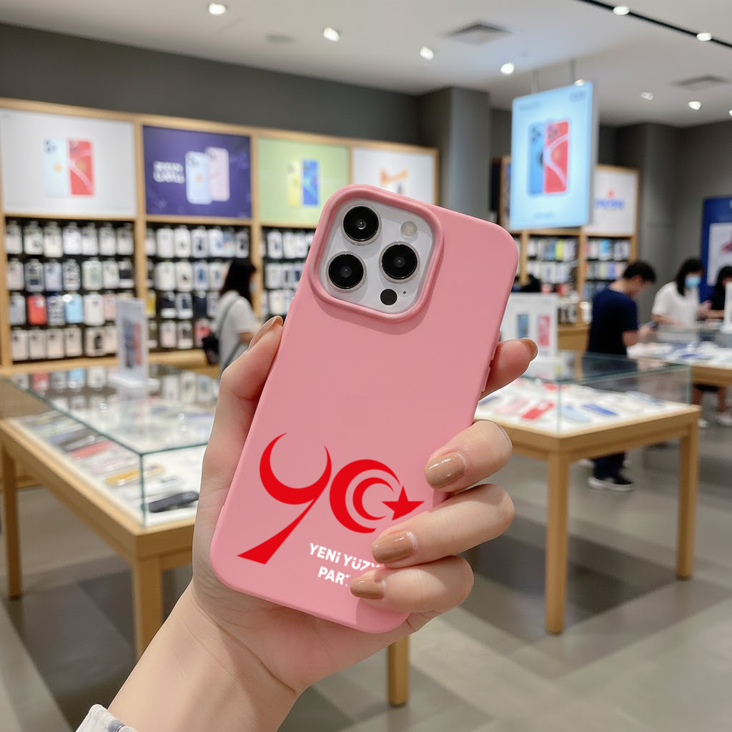 Şeffaf Zemin Üzerinde Yeni Yüzyıl Partisi Logosu iPhone 16 Pro Kılıfı