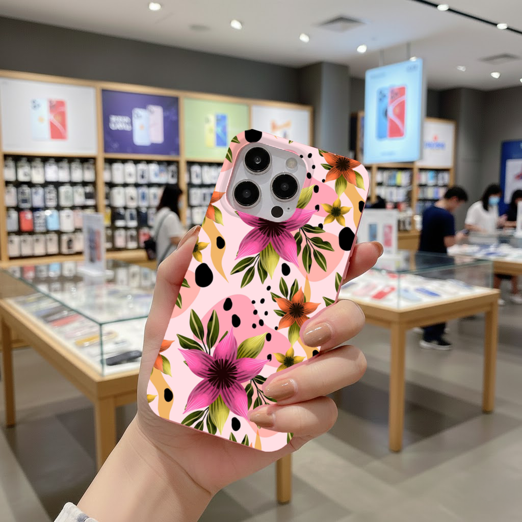 Bohem Pembe Zambak Botanik iPhone 16 Pro Kılıfı