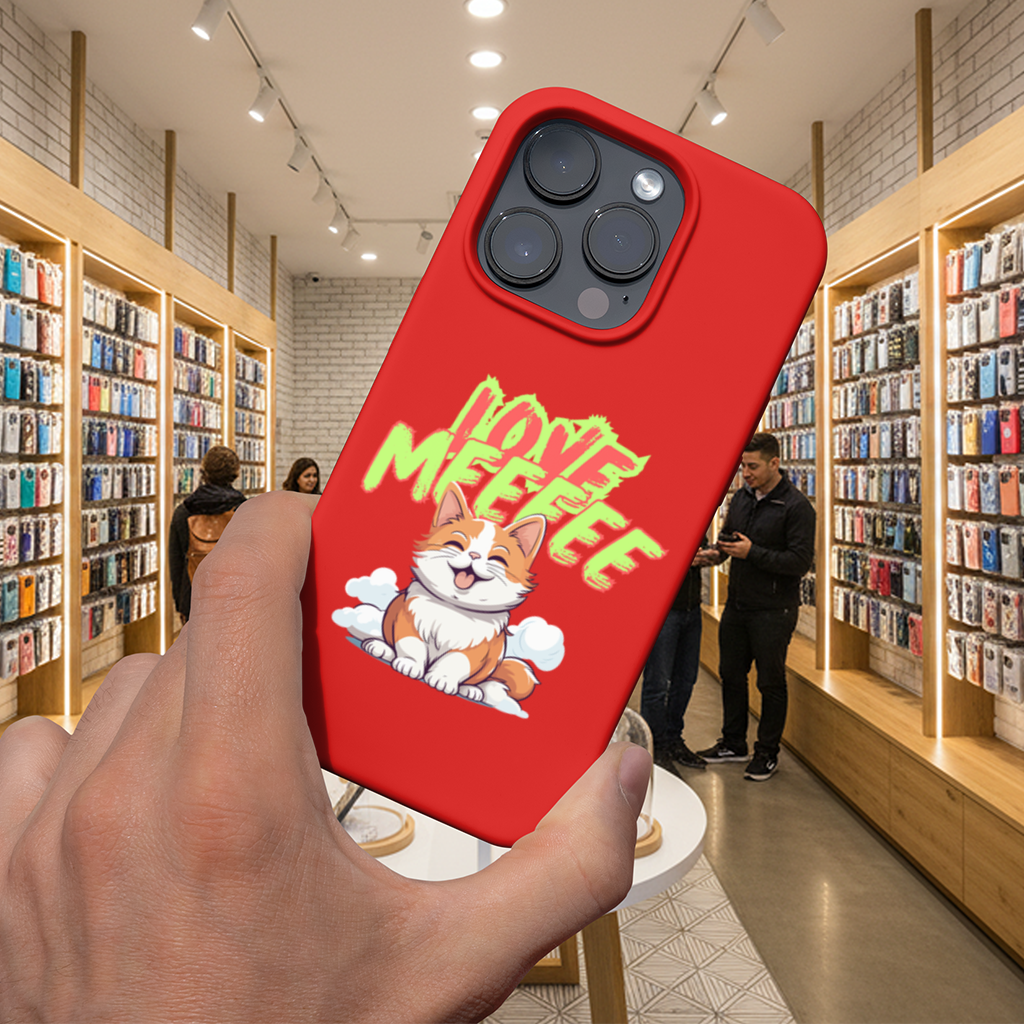 Sevimli Turuncu Kedi Love Me iPhone 16 Pro Kılıfı