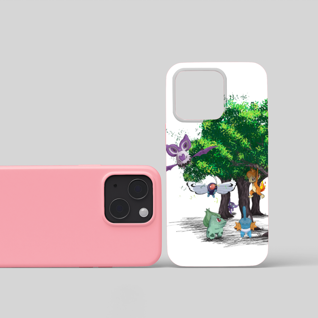 Fanmade Fakemon Characters, happy friends, anime characters iPhone 15 Case
