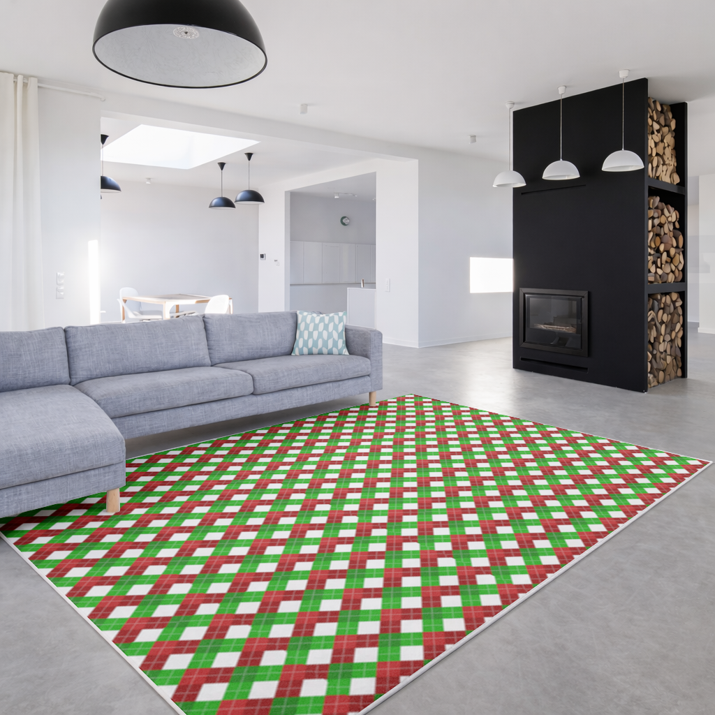 Red Green Argyle Plaid Background Pattern Living room carpet