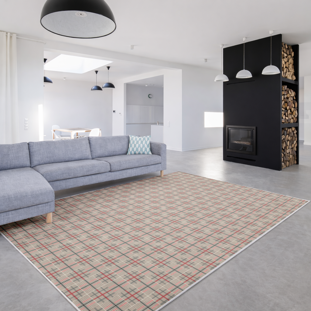Red Black Geometric Tribal Pattern Living room carpet