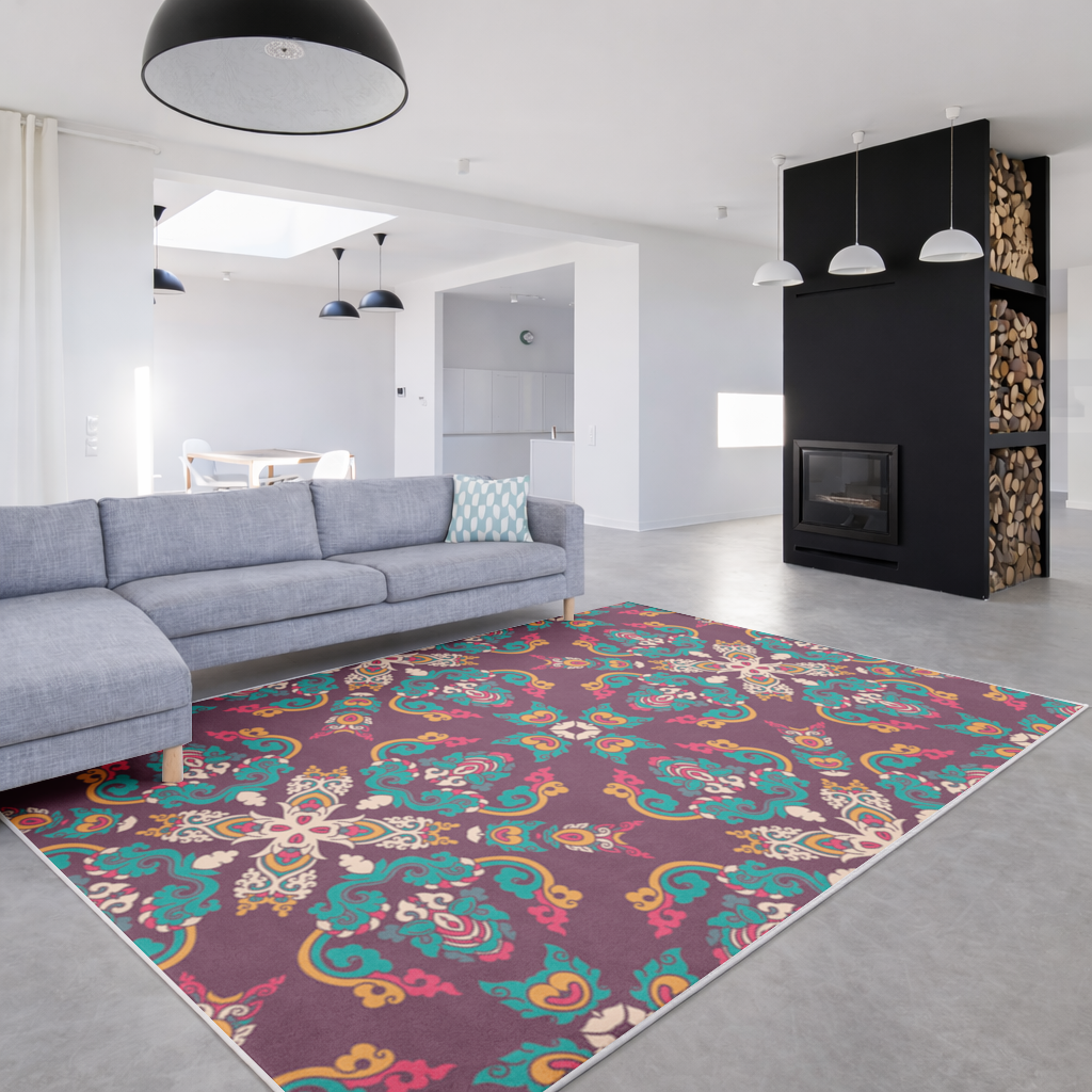 Colorful Ottoman Inspired Mandala Pattern Living room carpet
