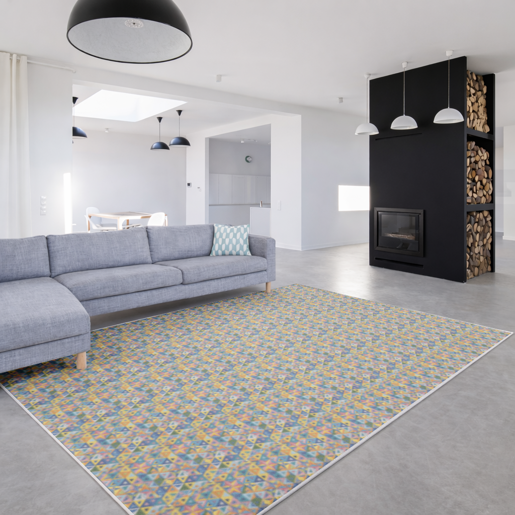 Rainbow triangle pattern Living room carpet