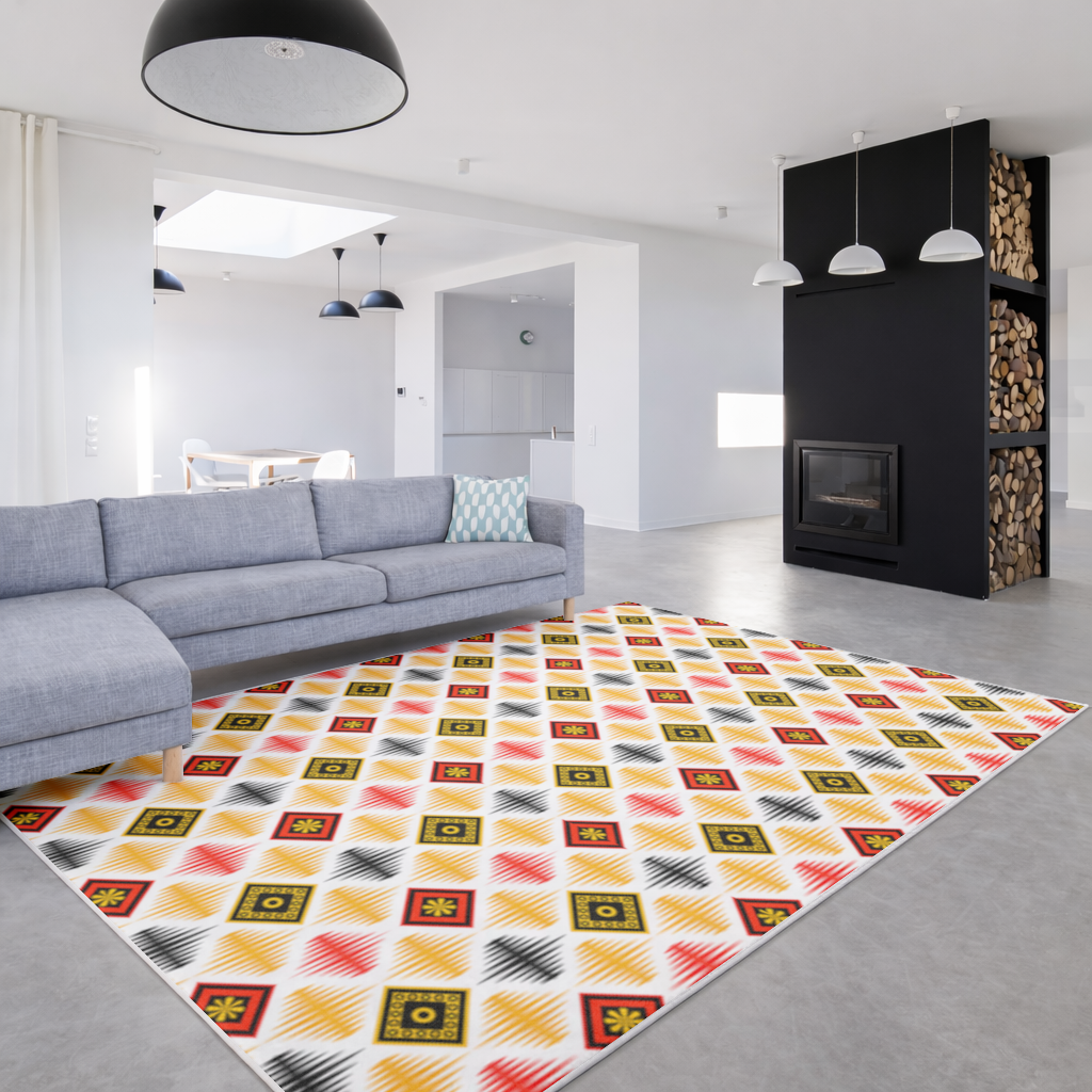 Vibrant Ethnic Geometric Motif Living room carpet
