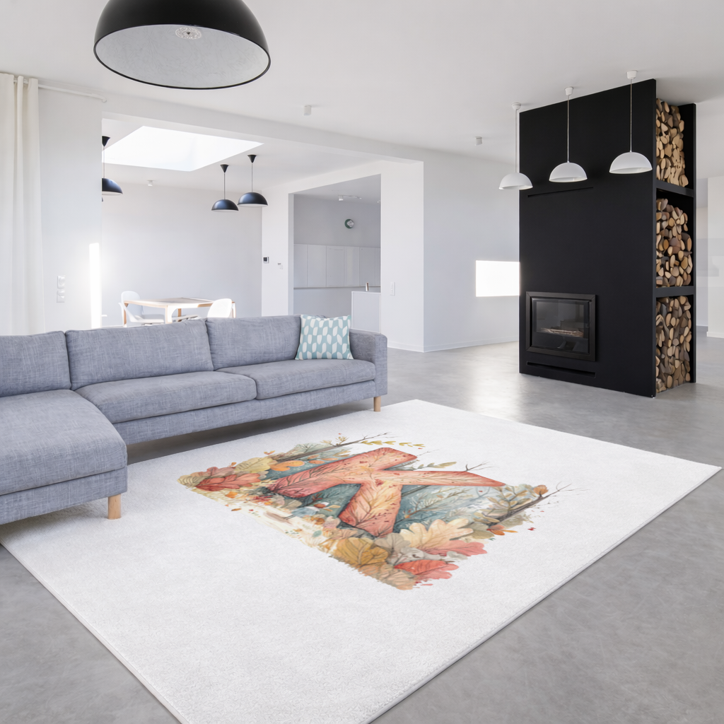 Autumn Forest Letter K Living room carpet