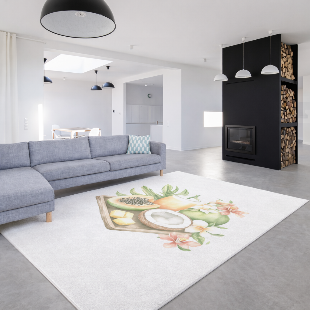 Tropical Papaya and Coconut Juice Living room carpet