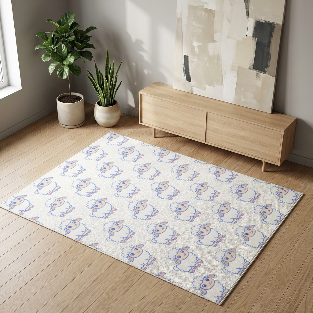Cute Kawaii Lamb Living room carpet