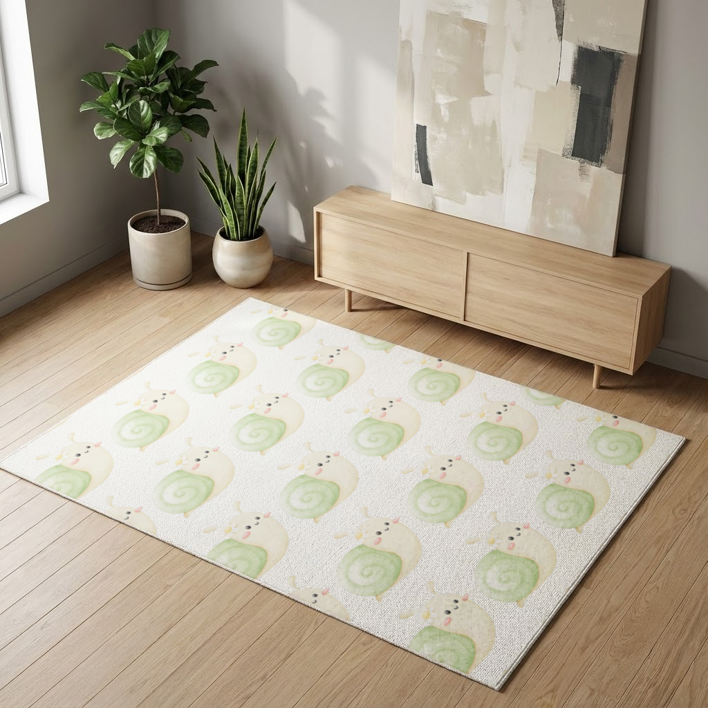 Cute Snail Illustration Living room carpet