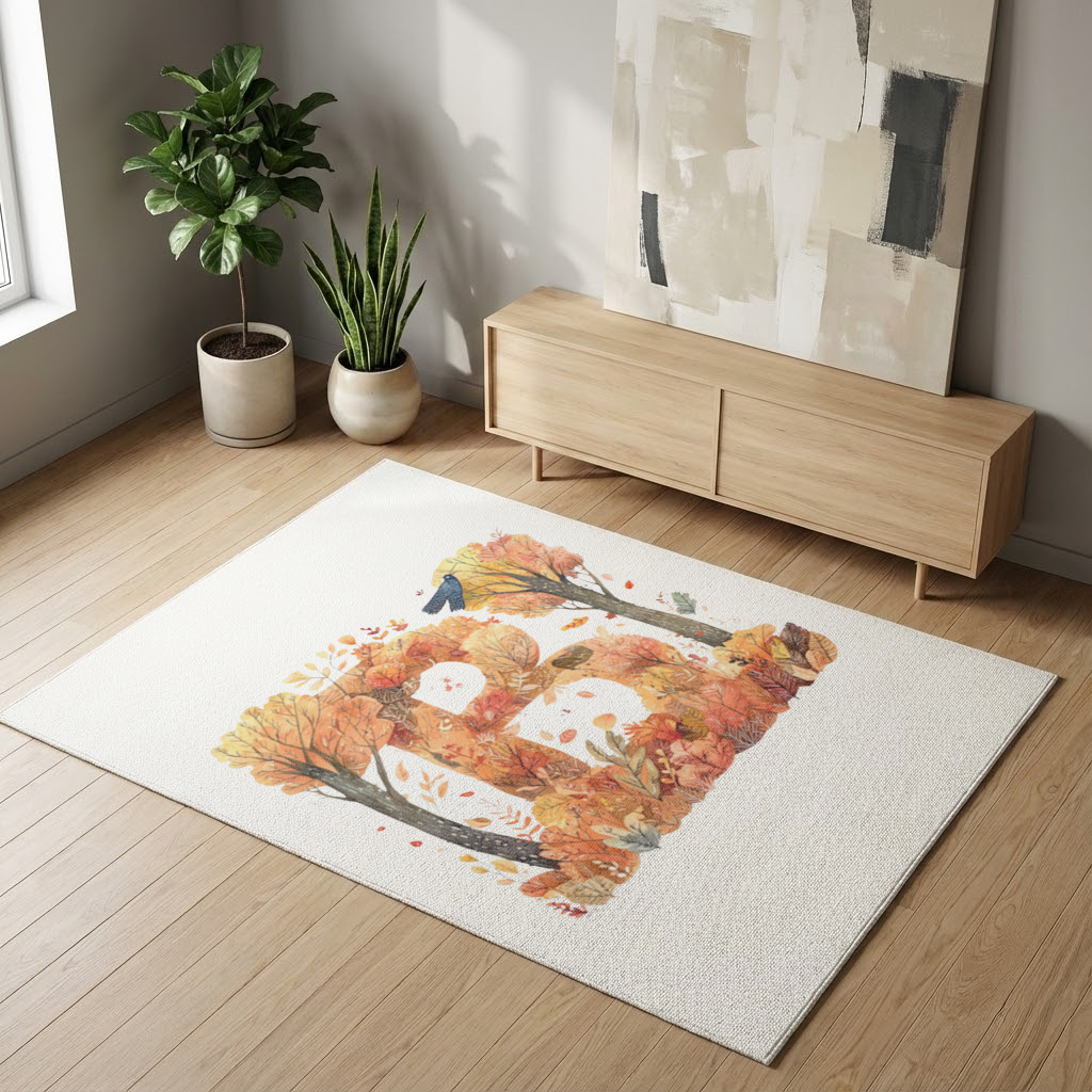 Fall Foliage Letter B Living room carpet