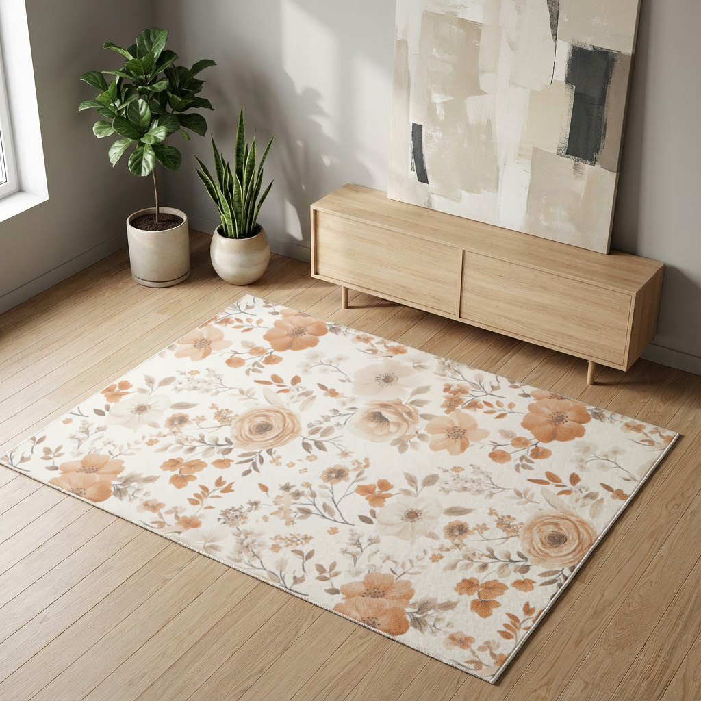 Terracotta Vintage Rose Living room carpet
