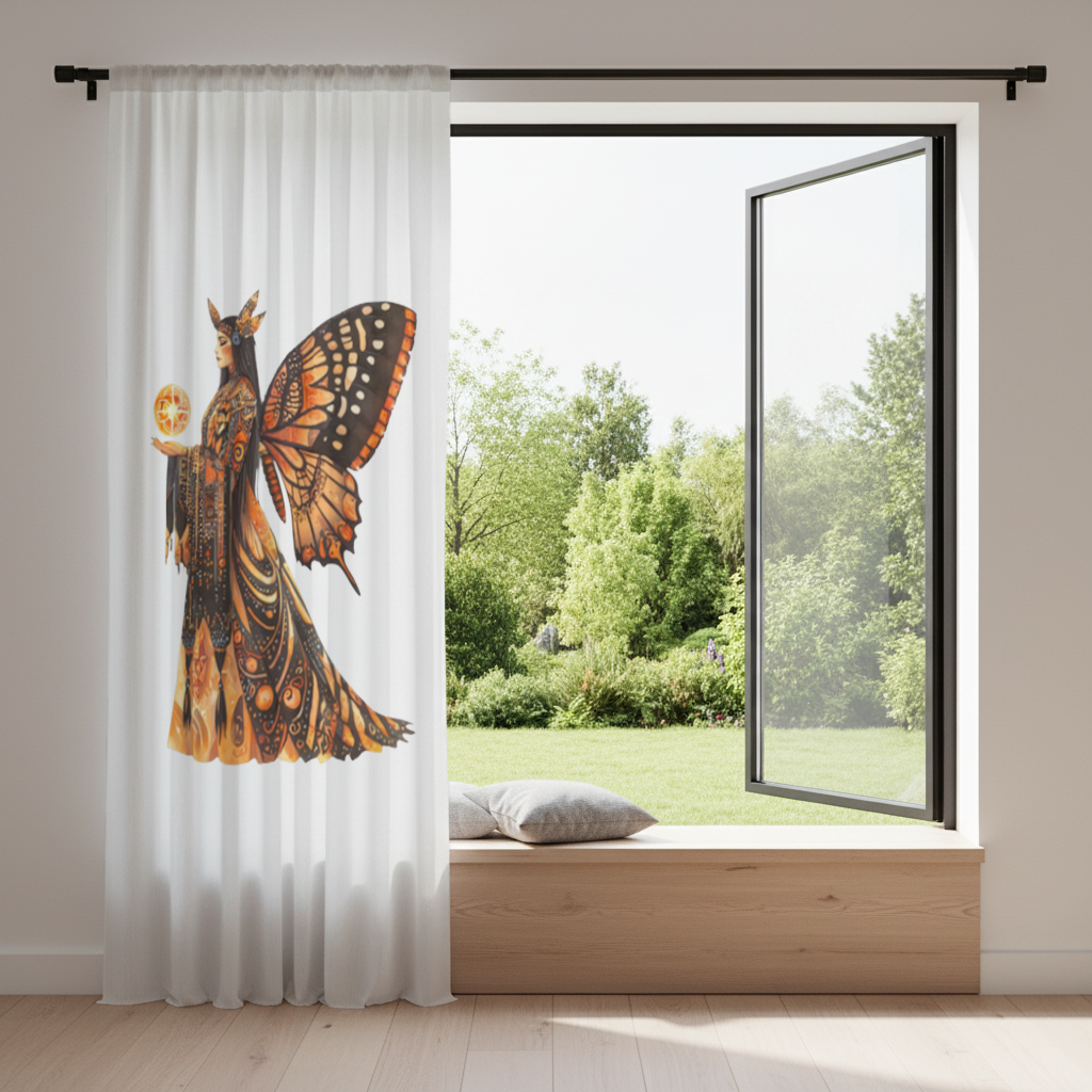 Monarch Butterfly Winged Goddess Drapes