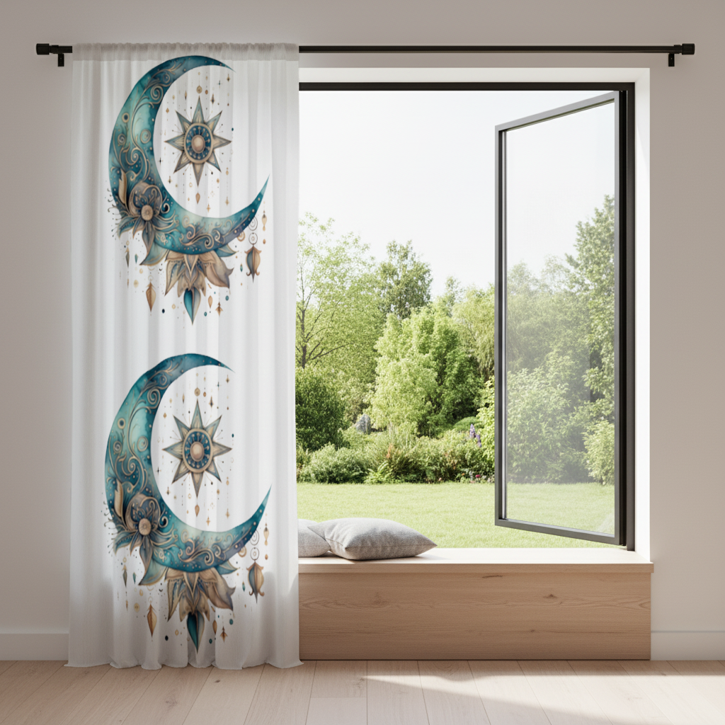 Boho Celestial Sun and Moon Drapes