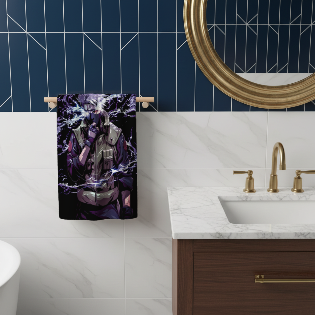 Kakashi Hatake The Surge of Purple Lightning Hand Towel