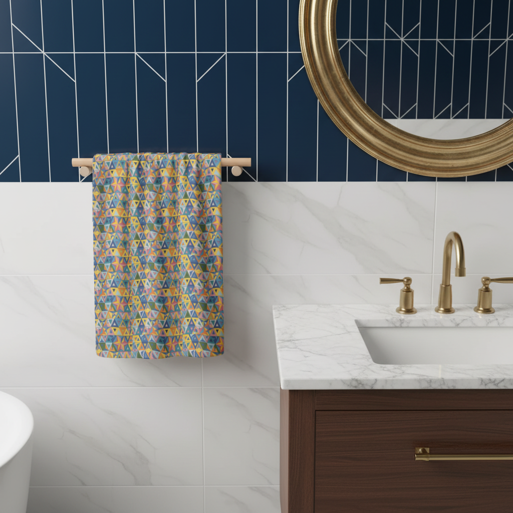 Rainbow triangle pattern Hand Towel