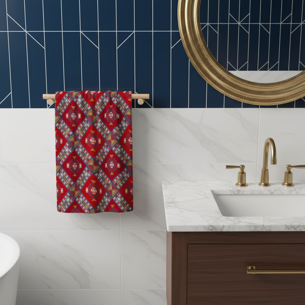 Traditional Kilim Pattern Motif Hand Towel