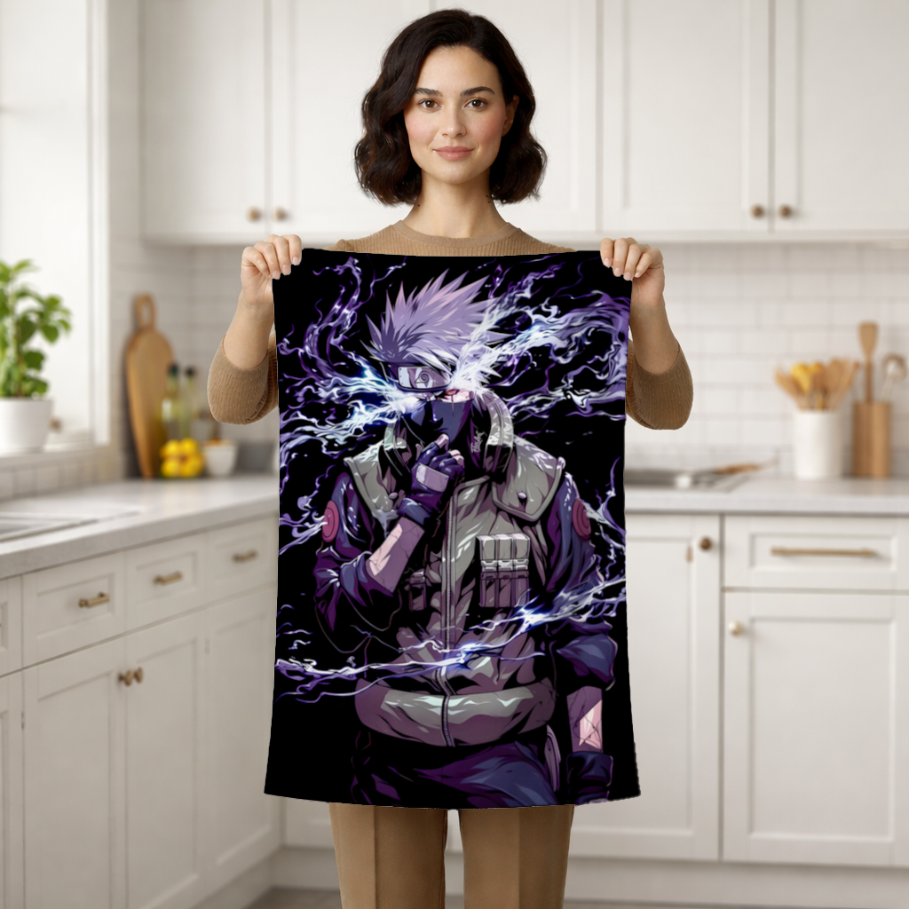 Kakashi Hatake The Surge of Purple Lightning Hand Towel