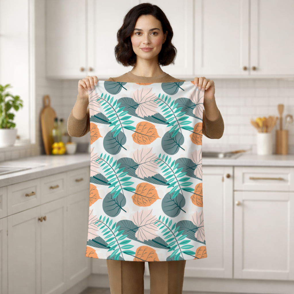 Modern Tropical Leaves Hand Towel
