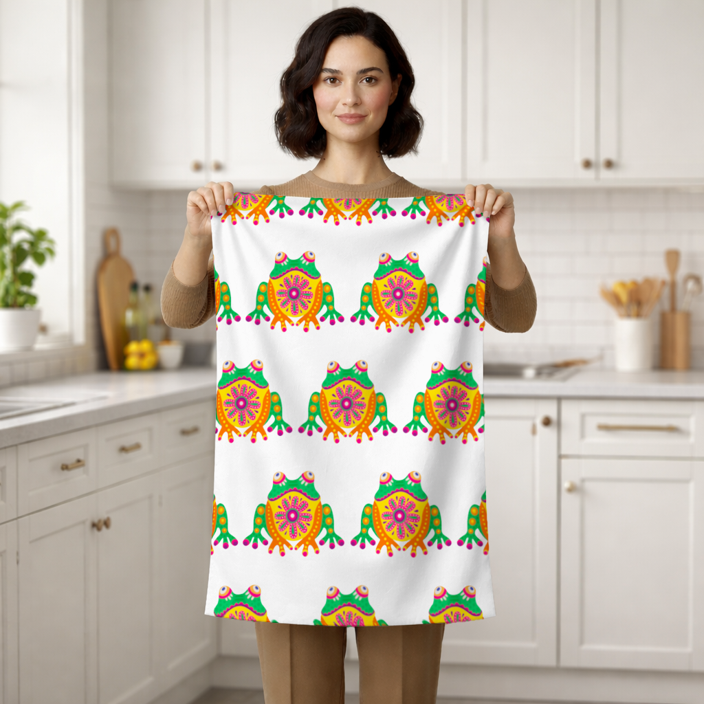 Mexican Alebrije Frog Hand Towel