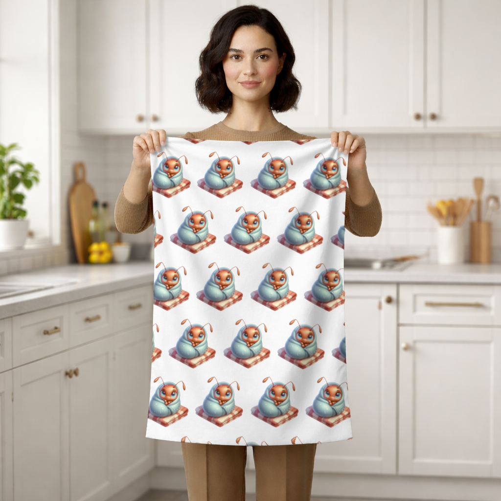 Kawaii Baby Ant Wrapped in Blanket Hand Towel