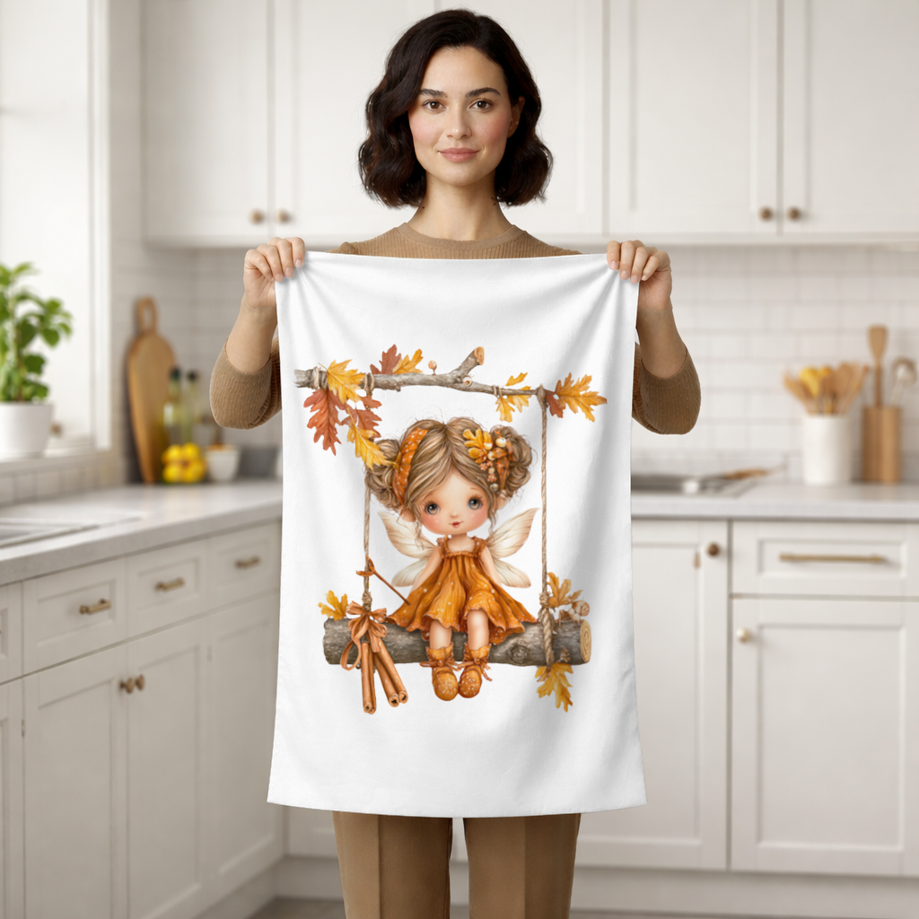 Whimsical Autumn Forest Fairy Hand Towel