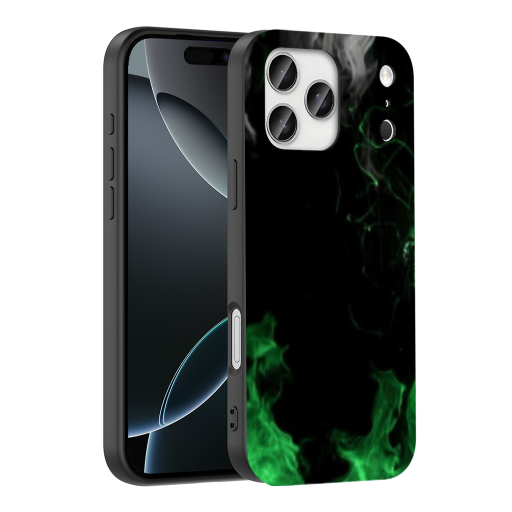 Green and black smokes iPhone 17 Pro Max Case