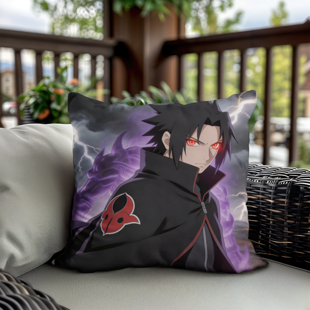 Sasuke Eternal Mangekyo Power Rise Decorative pillow cover
