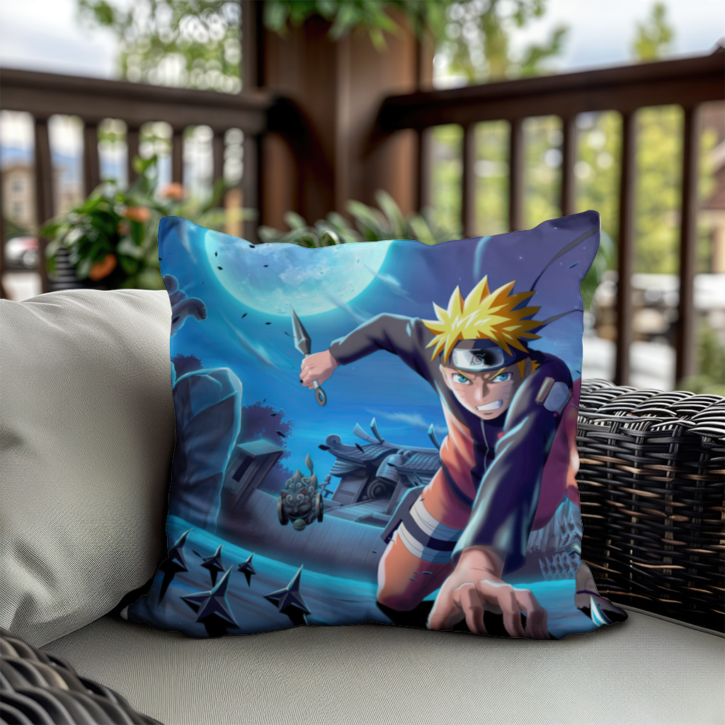 Naruto Uzumaki Shinobi Strike Under the Moonlight Decorative pillow cover
