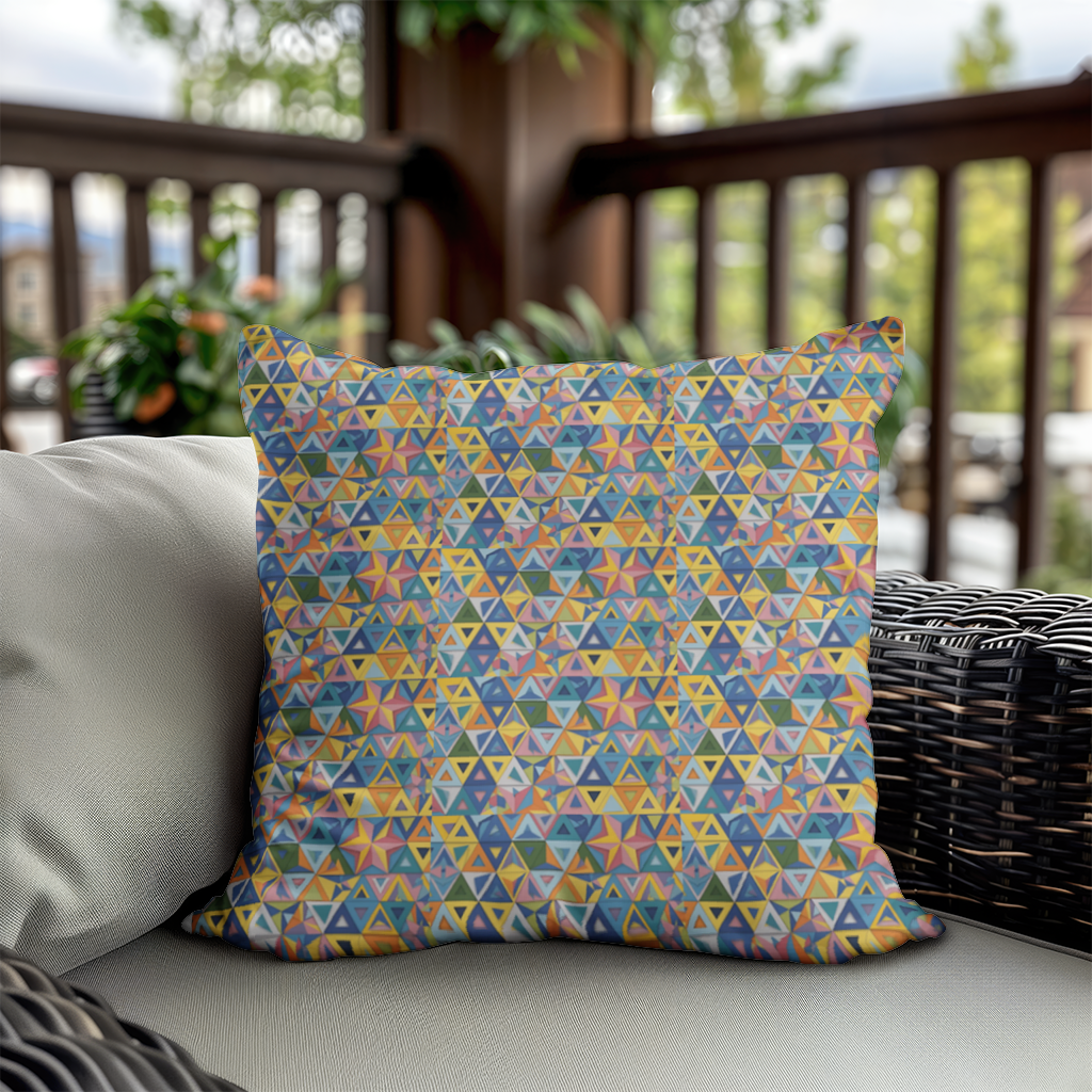Rainbow triangle pattern Decorative pillow cover