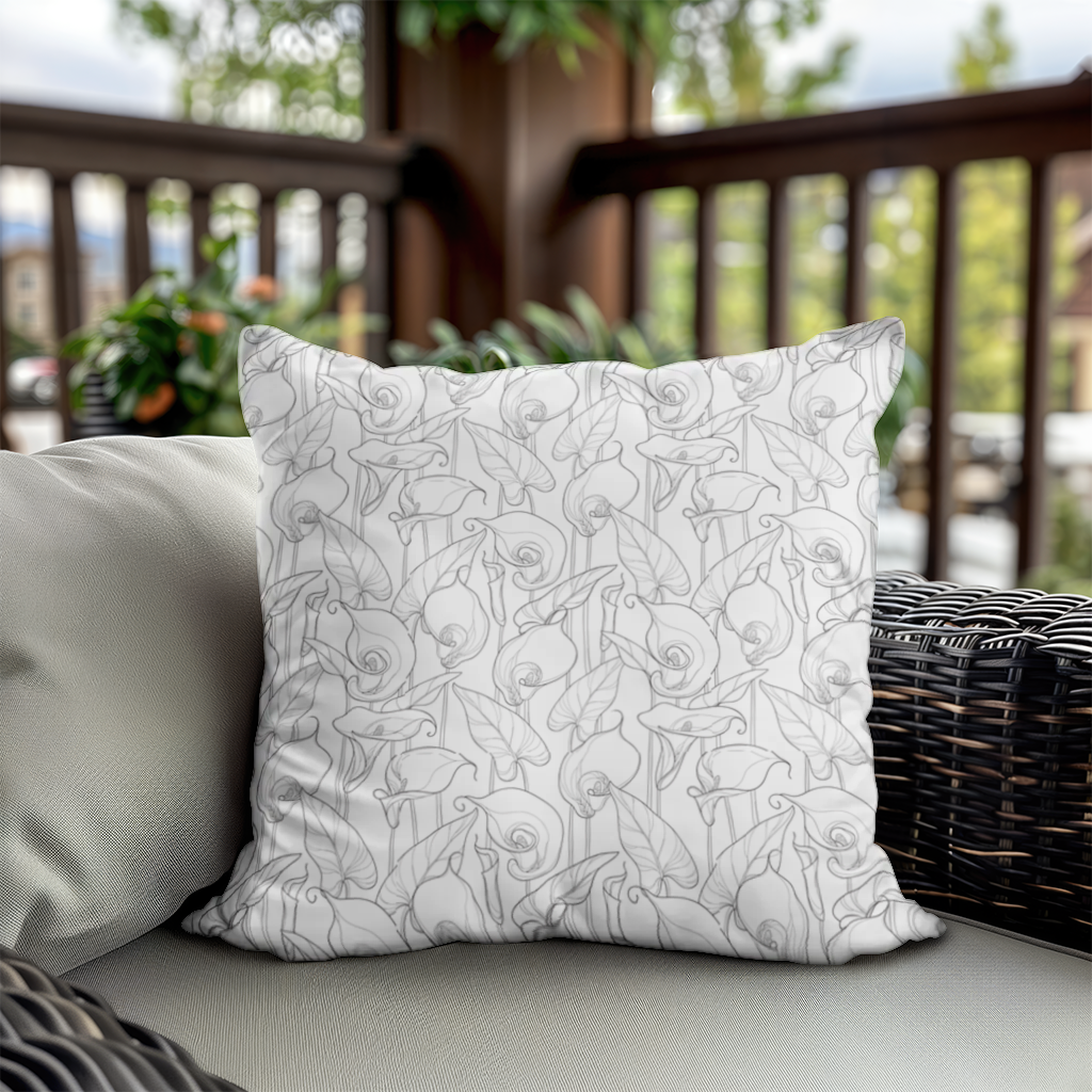 Calla Lily Sketch Decorative pillow cover