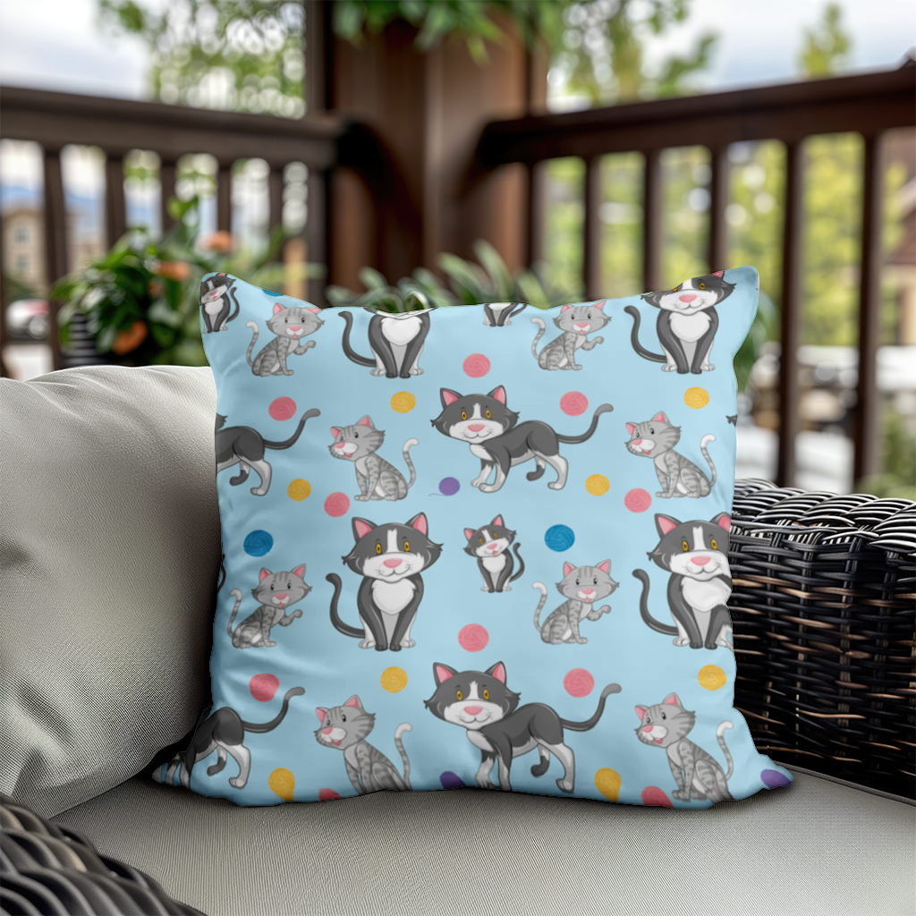 cat repeat pattern Decorative pillow cover