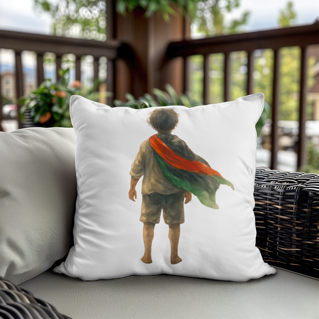 Palestinian Boy Back to the World Decorative pillow cover