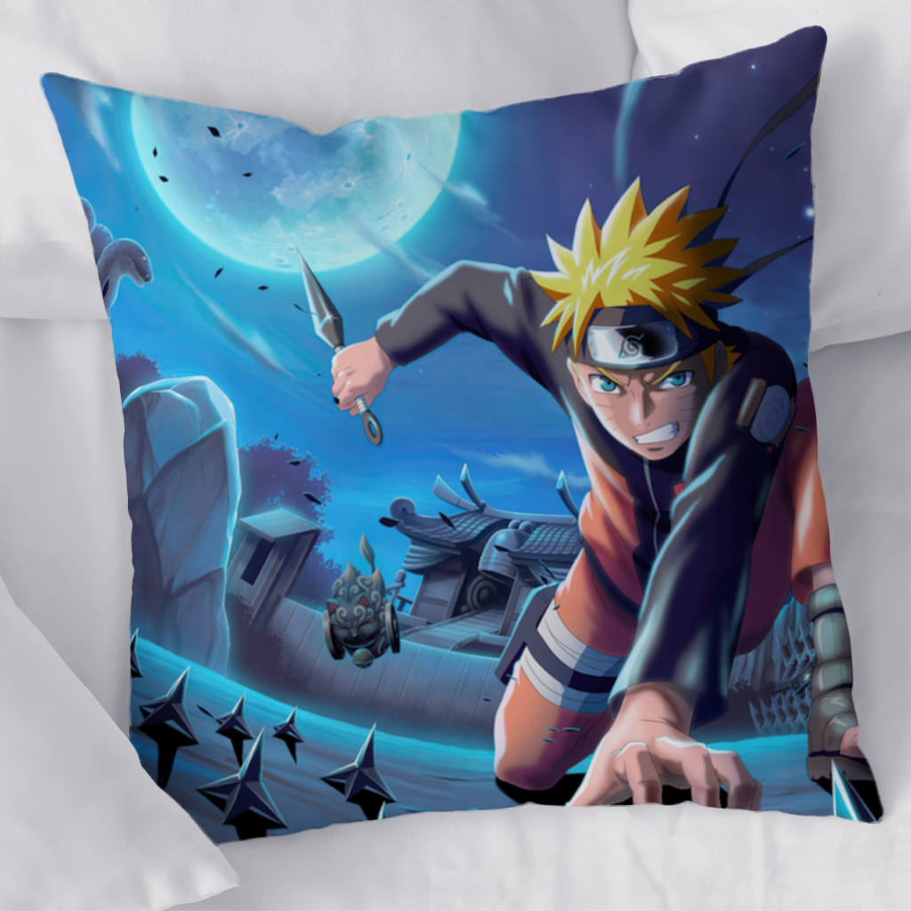 Naruto Uzumaki Shinobi Strike Under the Moonlight Decorative pillow cover