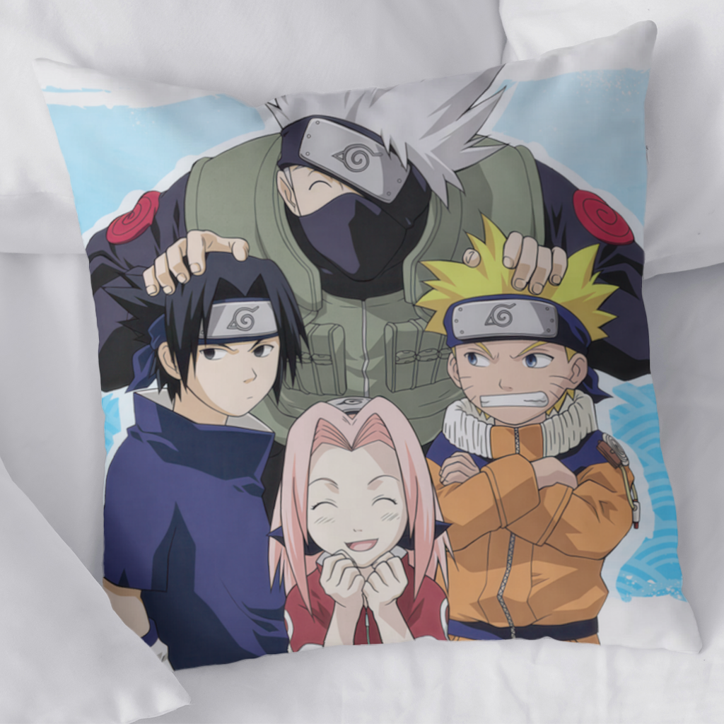 Naruto Takım 7 Konoha'nın Mirası Dekoratif Kırlent Kılıfı