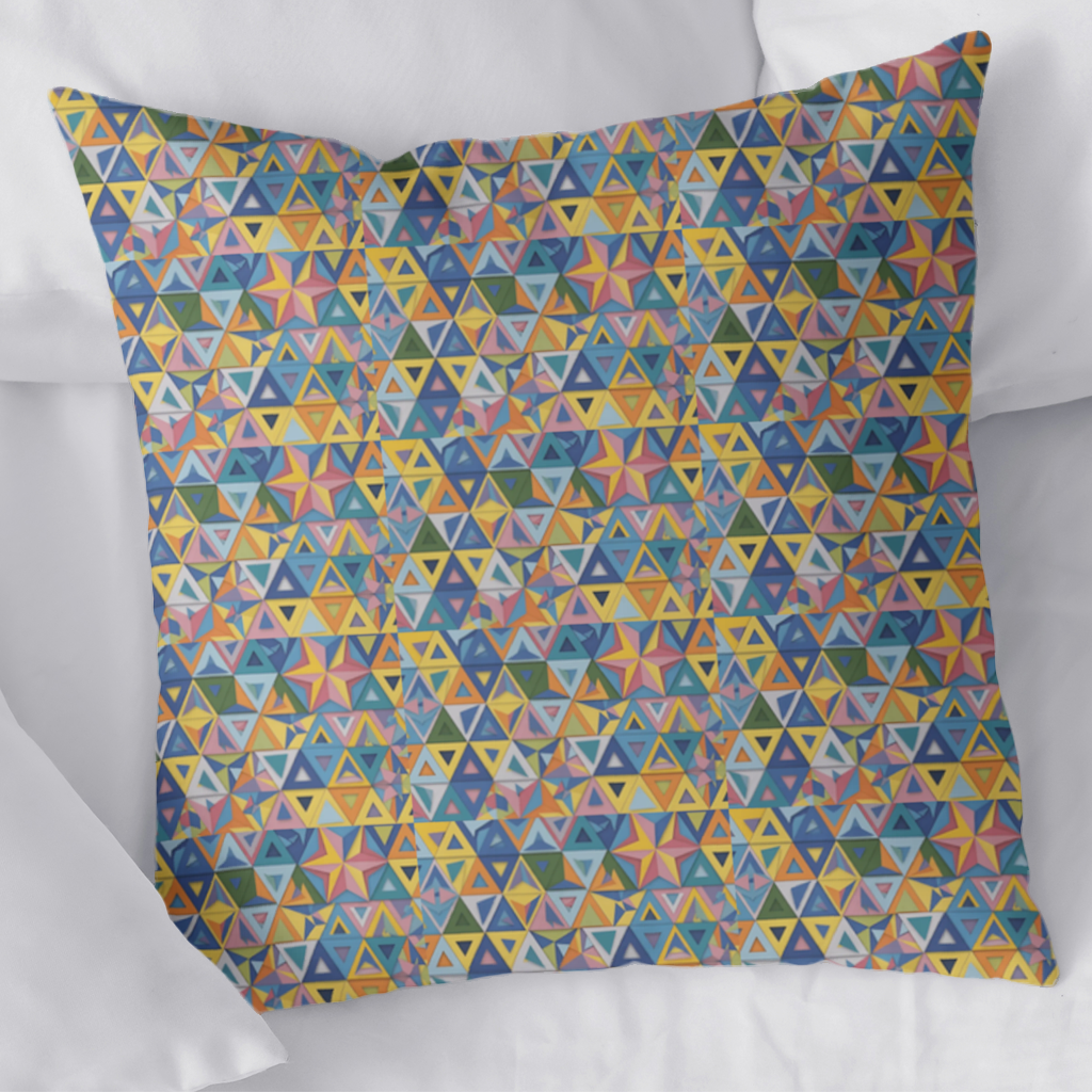 Rainbow triangle pattern Decorative pillow cover