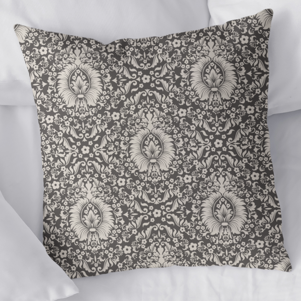 Classic Vintage Damask Floral Pattern Decorative pillow cover