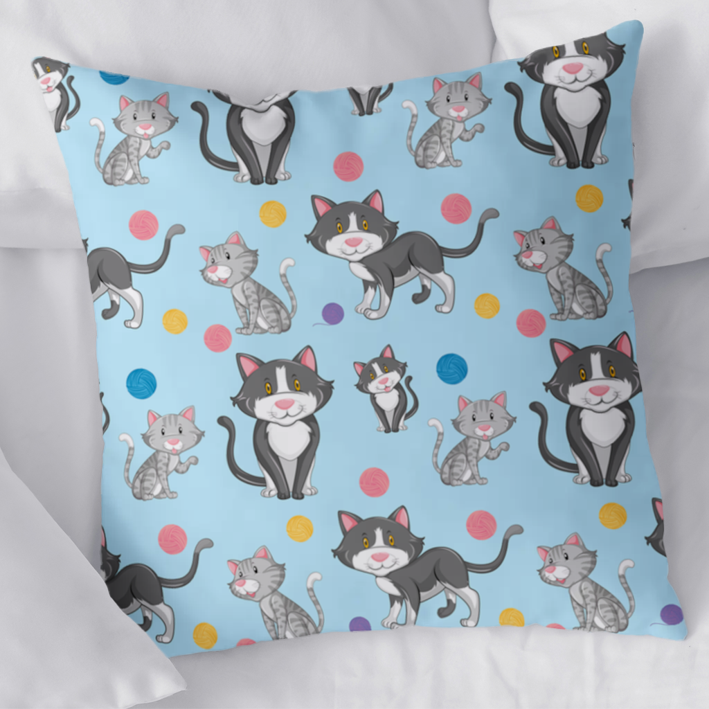 cat repeat pattern Decorative pillow cover