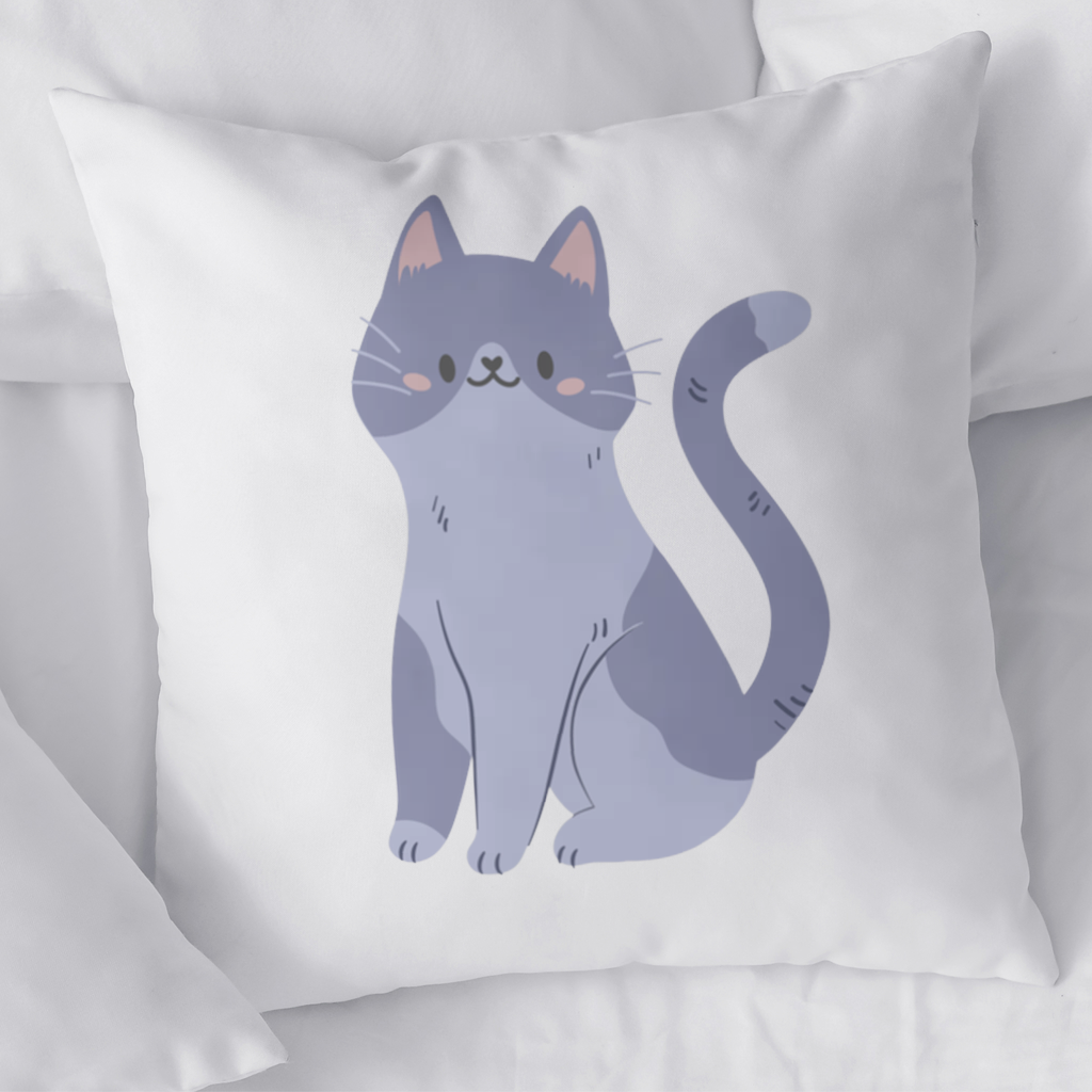 Sevimli kedi Dekoratif Kırlent Kılıfı