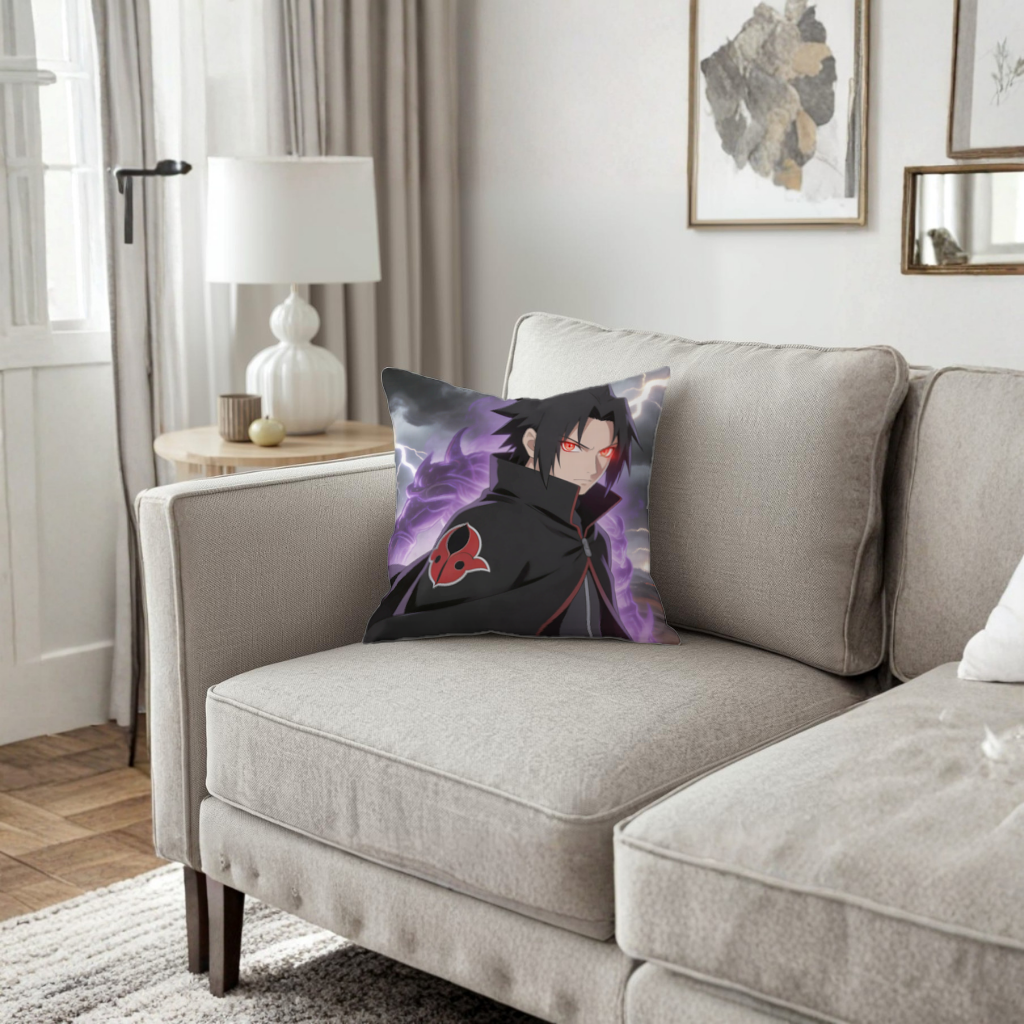 Sasuke Eternal Mangekyo Power Rise Decorative pillow cover