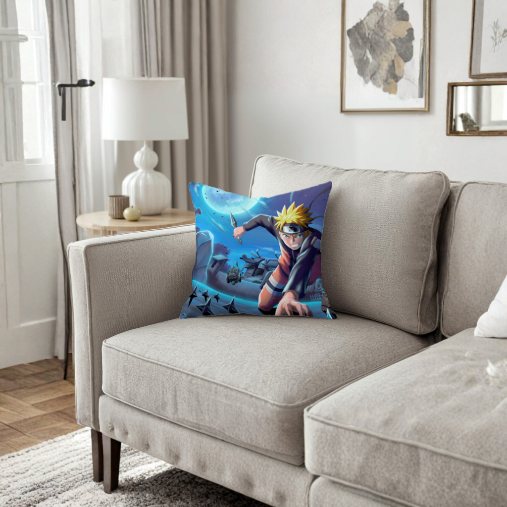 Naruto Uzumaki Shinobi Strike Under the Moonlight Decorative pillow cover