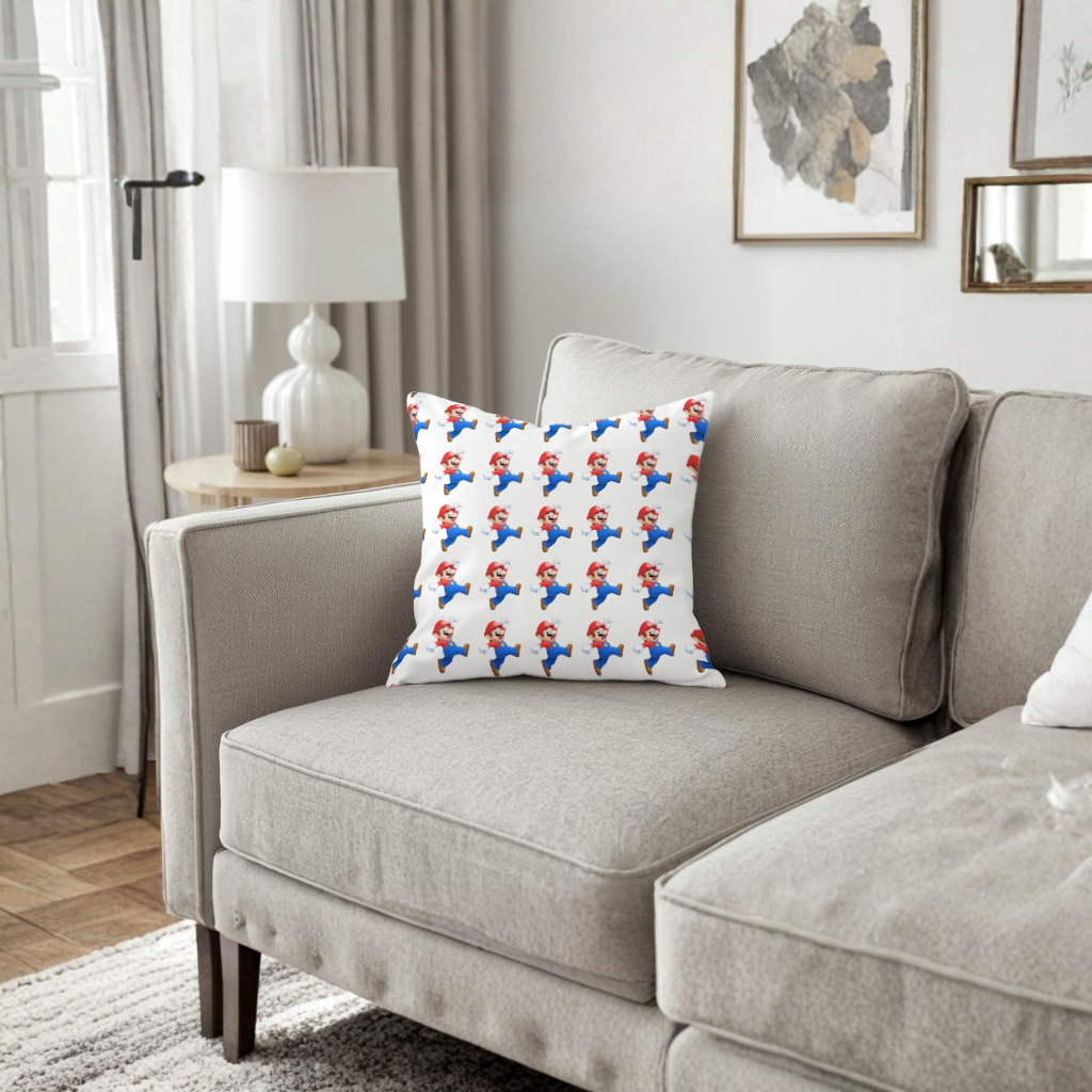 Retro Pixel Hero Design Decorative pillow cover