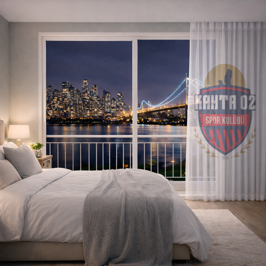 Kahta 02 Spor Kulübü Crest Sheer Curtain