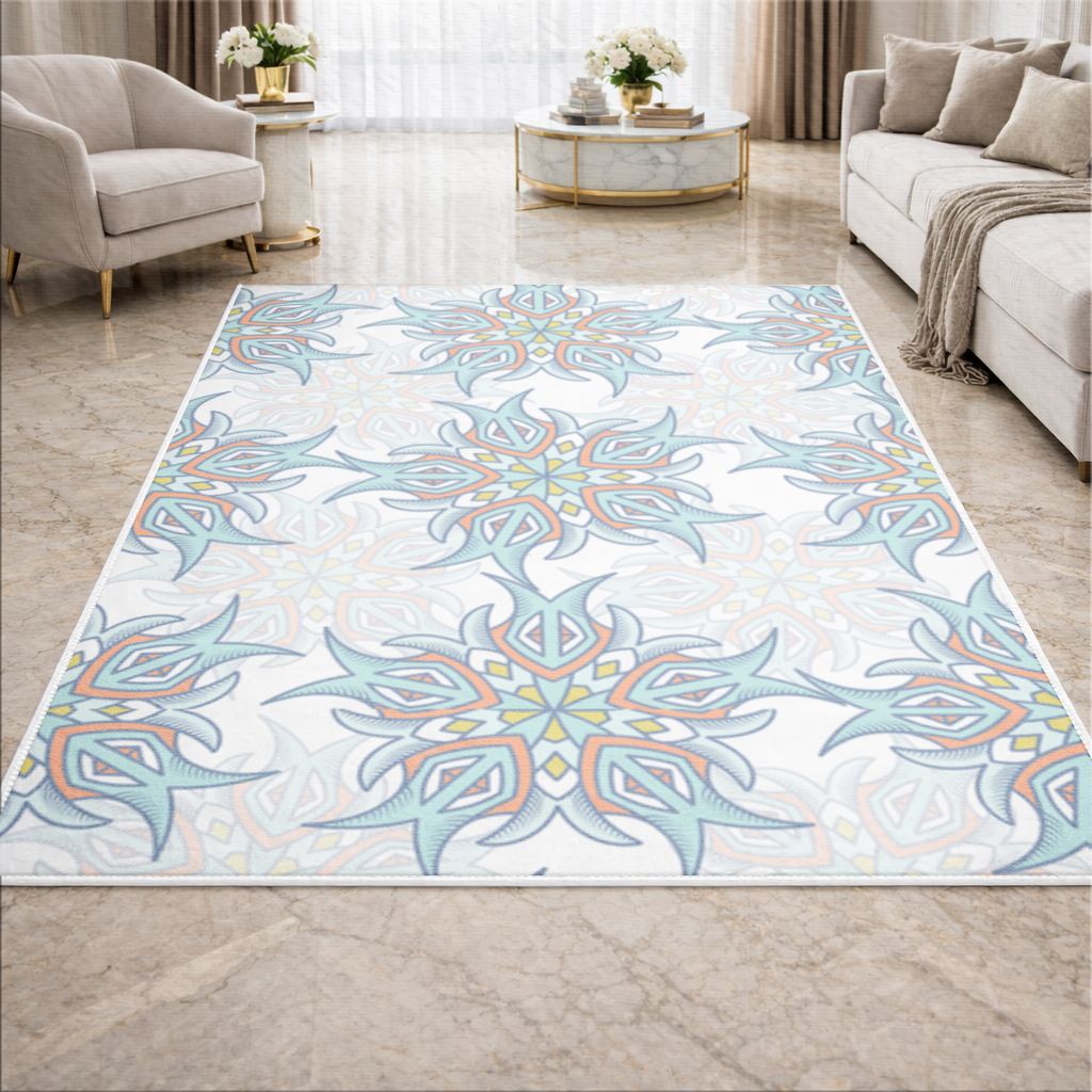 An abstract visual Living room carpet