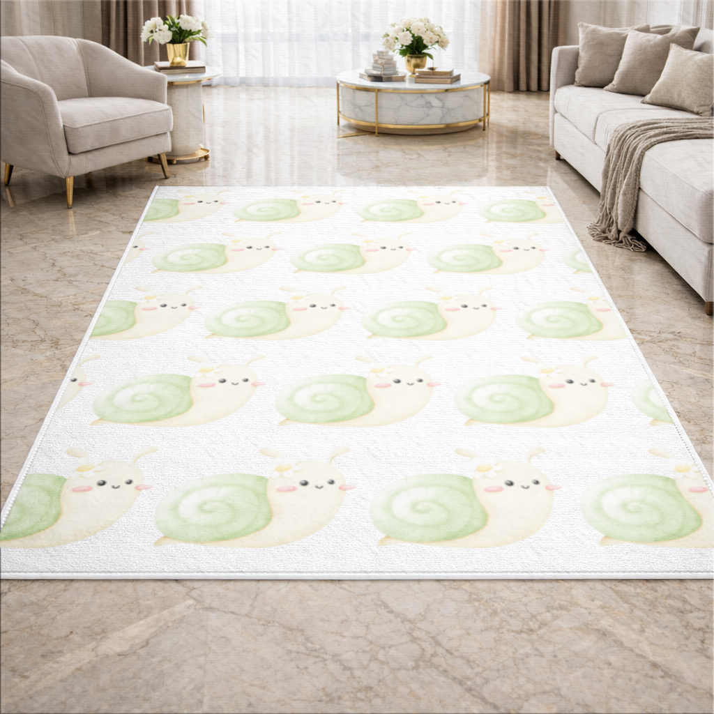 Cute Snail Illustration Living room carpet