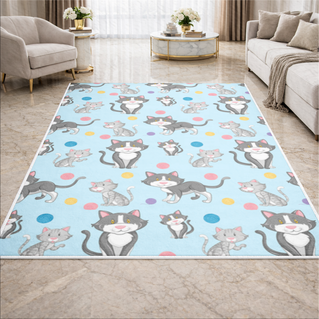 kedi tekrar deseni Salon Halısı