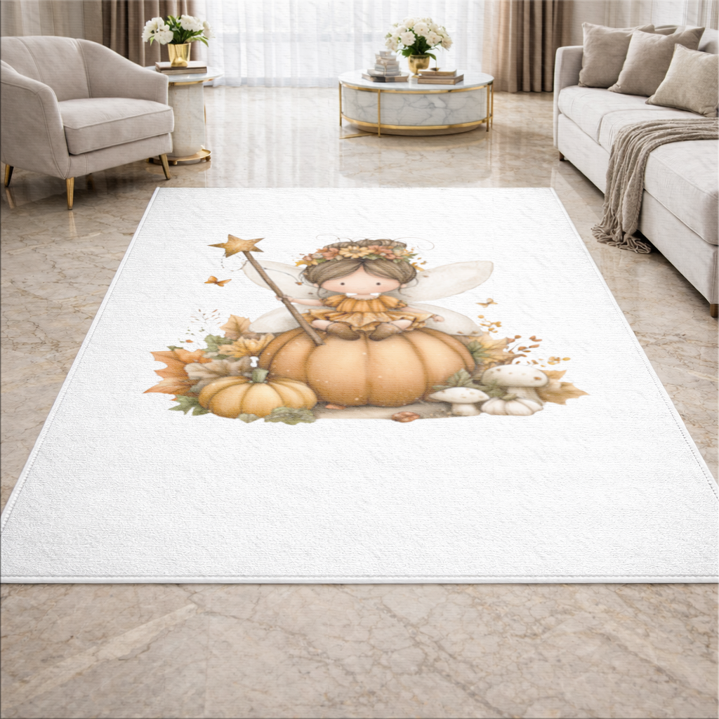 Sonbahar Balkabağı Perisi Salon Halısı