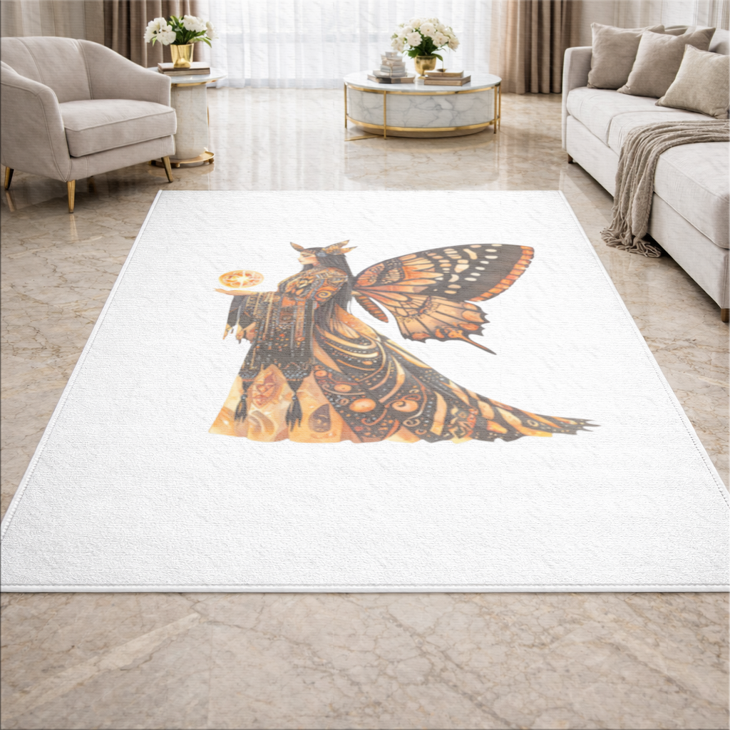 Monarch Butterfly Winged Goddess Living room carpet