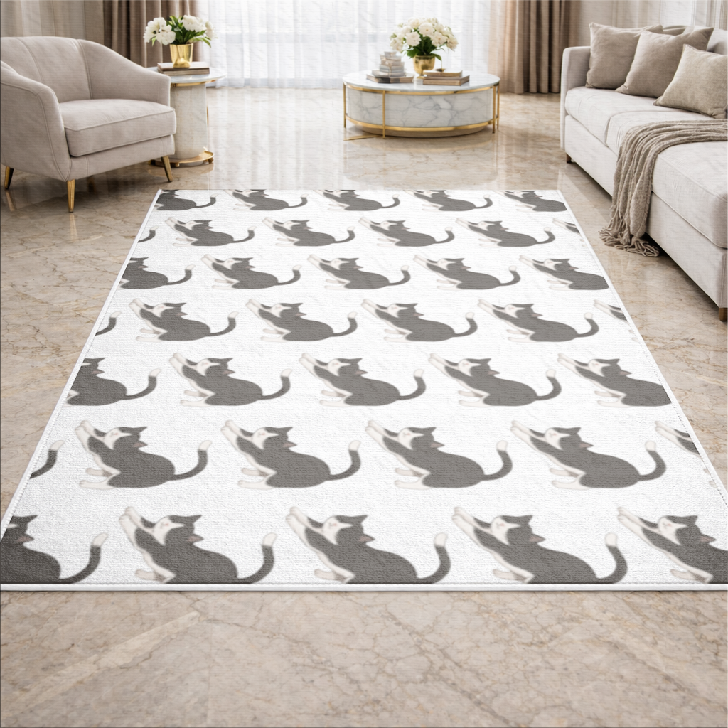 Esneyen Smokin Kedi Salon Halısı